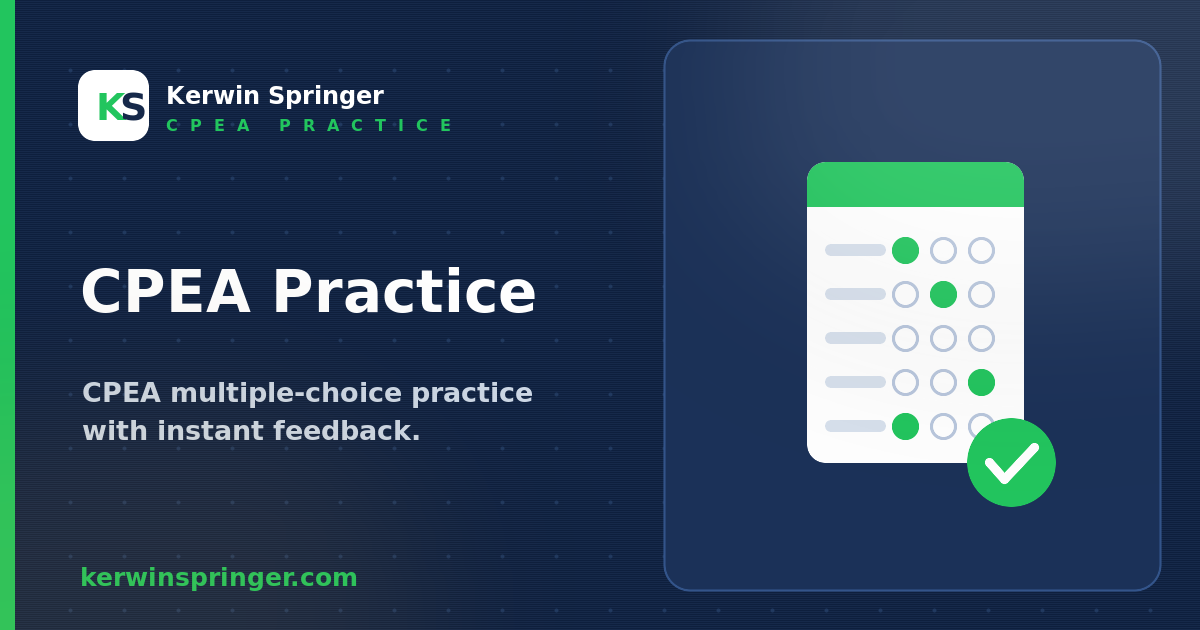 CPEA Practice — primary multiple-choice practice | Kerwin Springer
